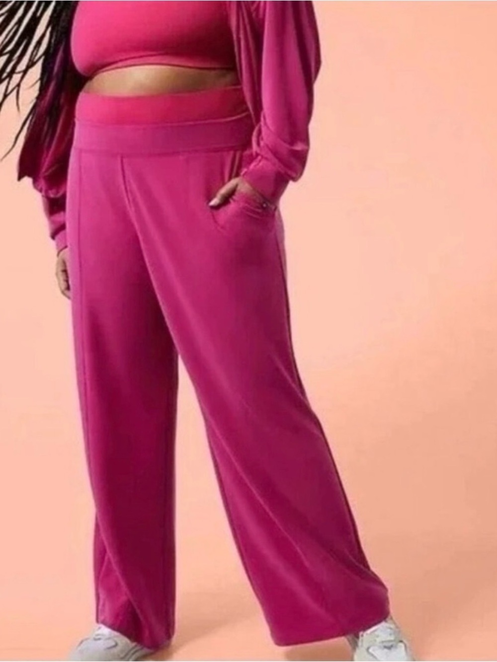 Athleta Keys Wide-Leg Lounge Pants in Magenta Pink